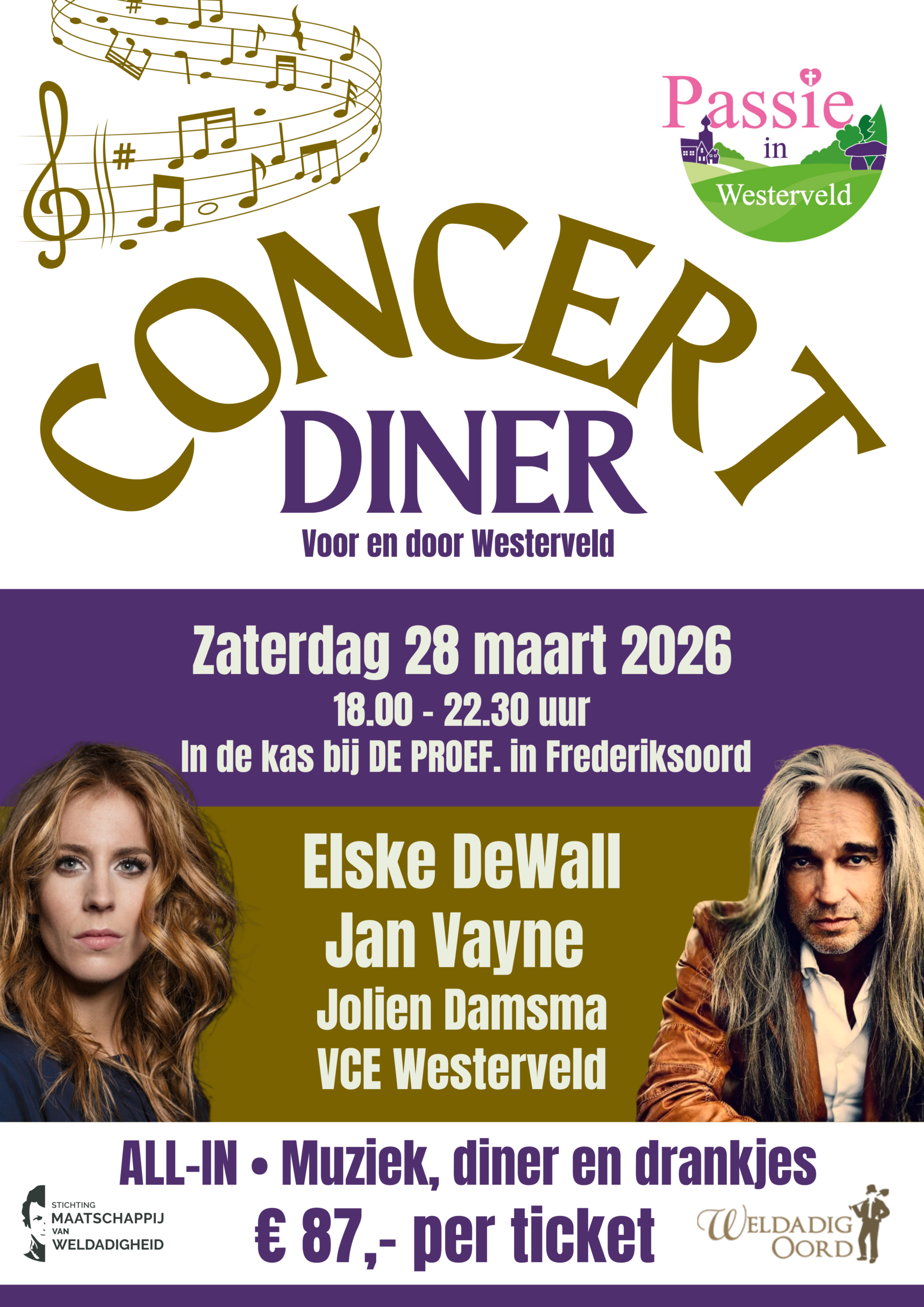 Concertdiner Passie in Westerveld 